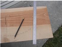 Measure and draw birdhouse pieces